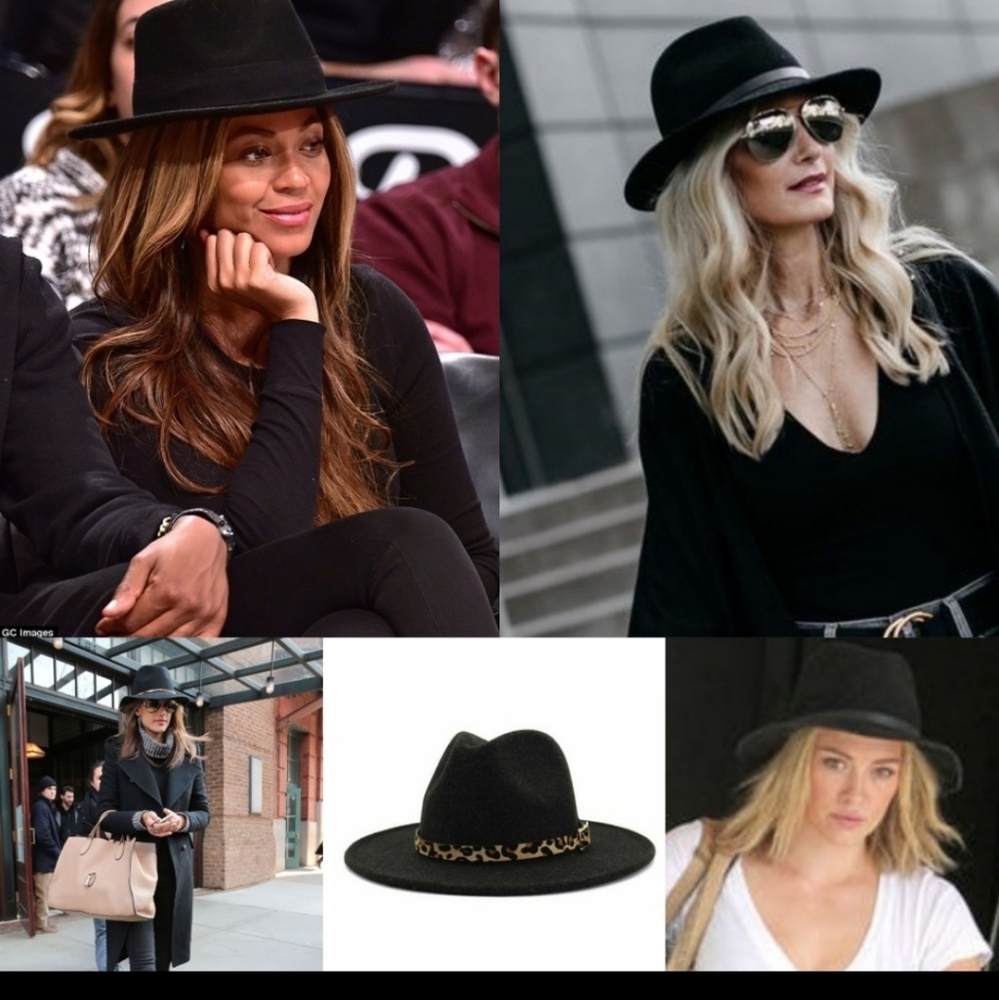 Black Panama Felt Hat